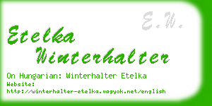 etelka winterhalter business card